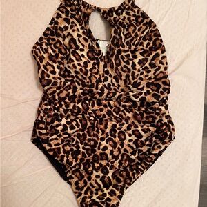 Ralph Lauren Leopard Print One-Piece Swimsuit